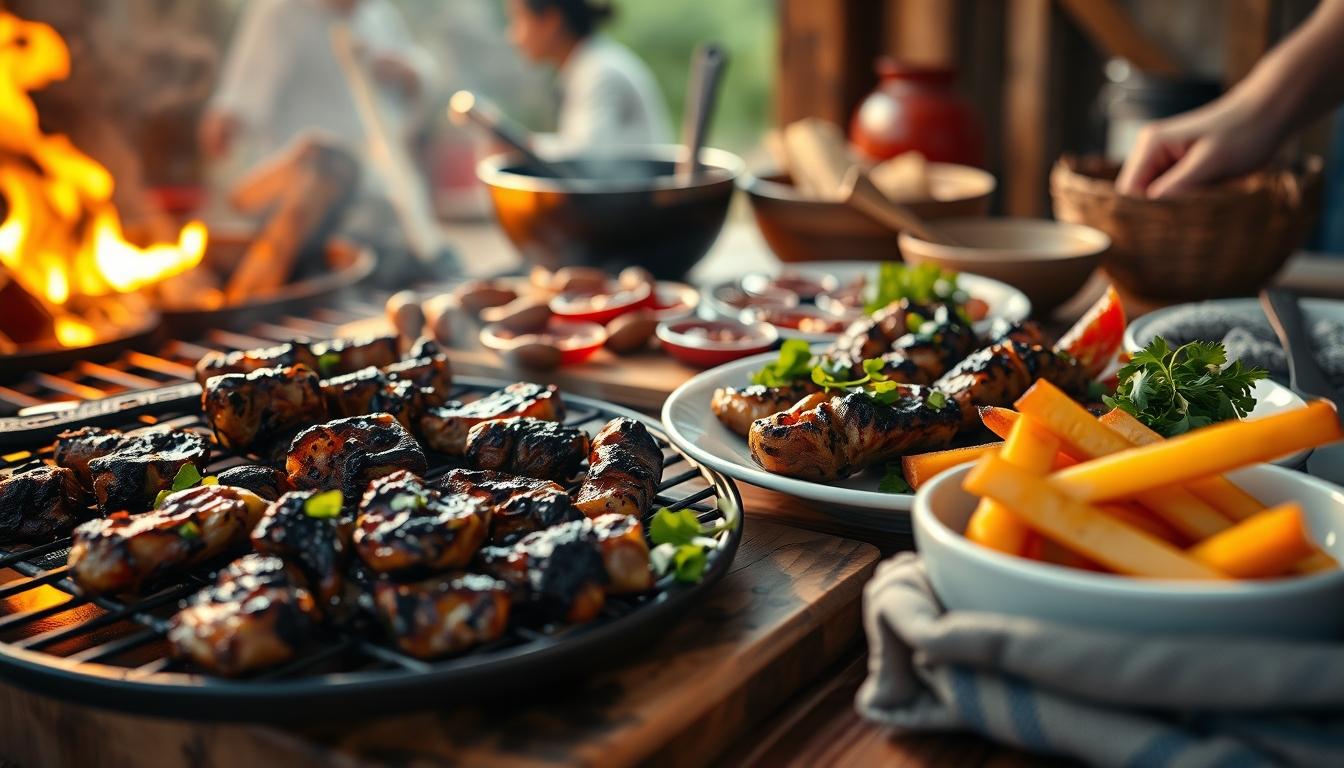 Quick weeknight dinner prepared in a home kitchen